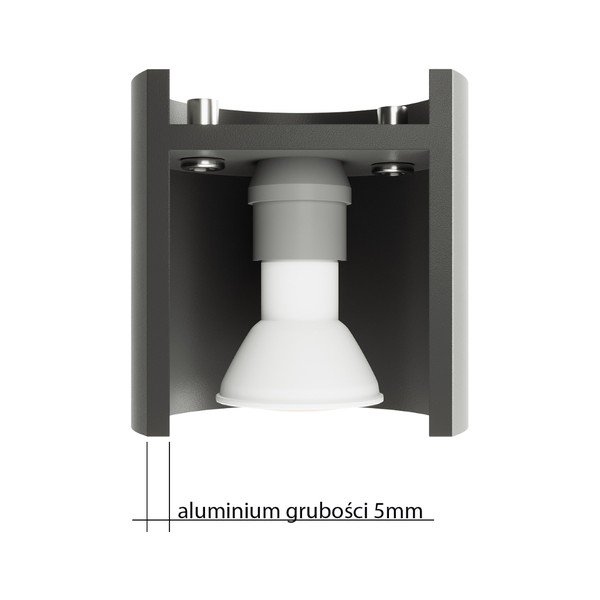 Lampada da parete grigio scuro ø 10 cm Roda - Sollux-image-4