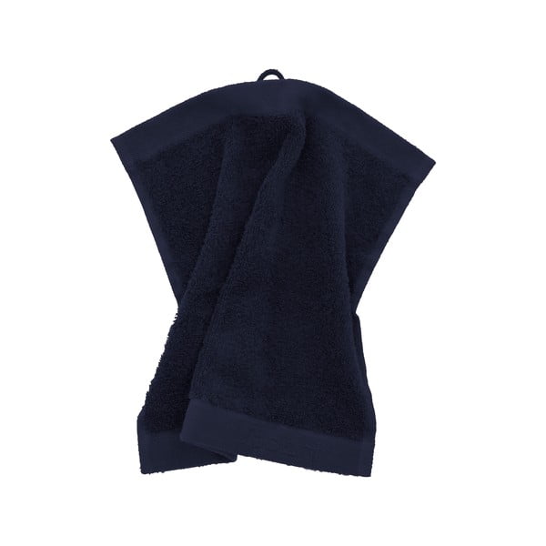 Asciugamano tipo terry blu scuro in cotone 30x30 cm Comfort – Södahl-image-3