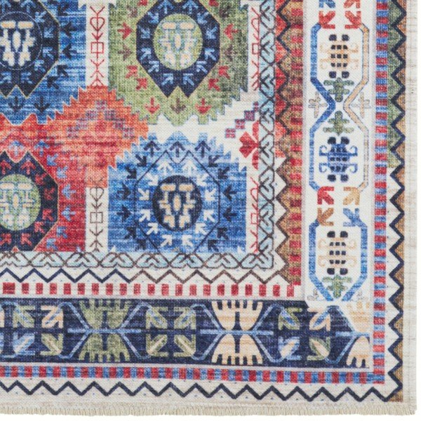 Tappeto colorato ad alto contenuto di cotone 160 x 230 cm Kilim Masin - Nouristan-image-3