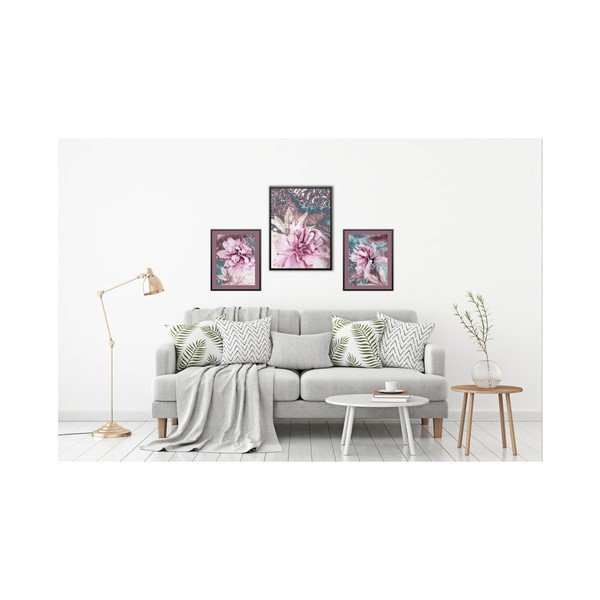 Sada 3 nástěnných obrazů Tablo Center Orchid