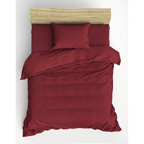 Set copripiumino e federa burgundy per letto singolo 200x140 cm Elegant  – Mijolnir-image-2