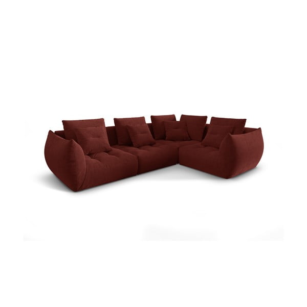 Divano angolare rosso (angolo destro/L) Bloom - Micadoni Home-image-2