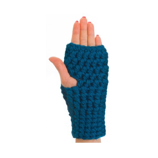 Scaldabraccia blu all'uncinetto Malvin - DOKE-image-3