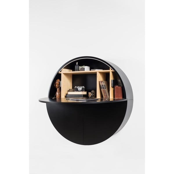 Tavolo da parete multifunzionale nero Pill - EMKO-image-4