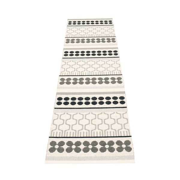 Passatoia da interno/esterno grigia/color crema 70x270 cm Asta Warm Grey – Pappelina-image-1