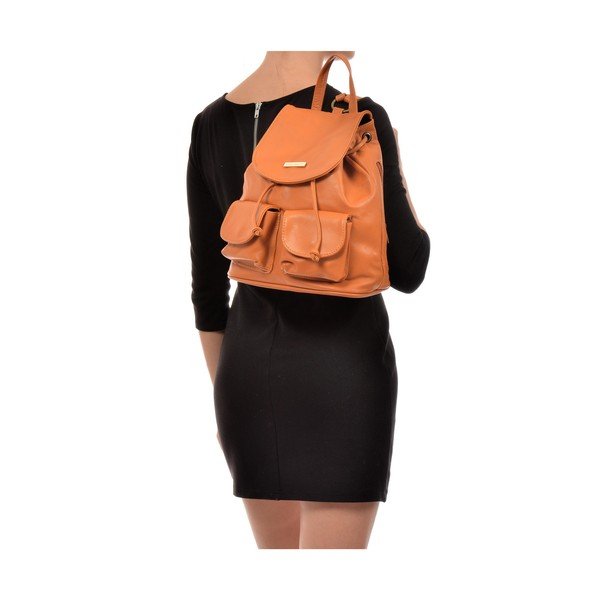 Zaino in pelle marrone cognac Cleo - Sofia Cardoni-image-4