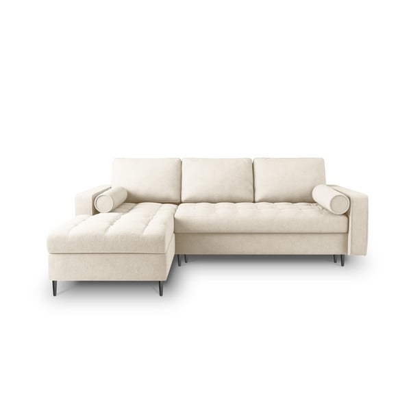 Divano letto beige chiaro Santo, angolo sinistro - Milo Casa