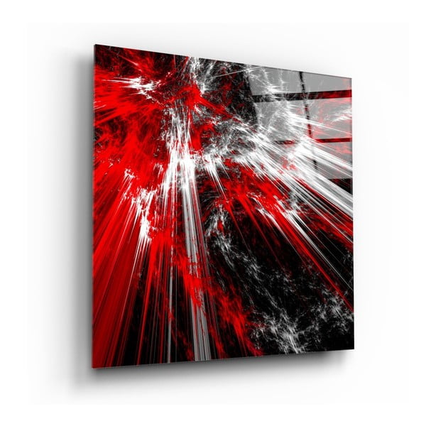 Pittura su vetro , 40 x 40 cm Red Blast - Insigne