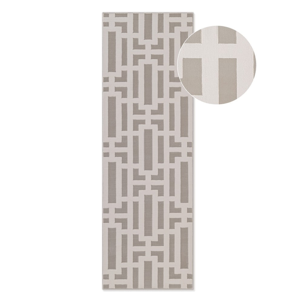 Passatoia grigia/color crema 80x240 cm Perles Onyx – Elle Decoration | Tappeti