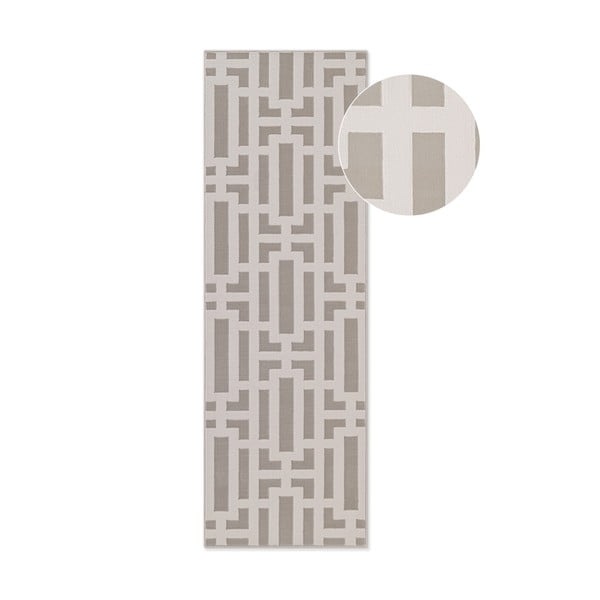 Passatoia grigia/color crema 80x240 cm Perles Onyx – Elle Decoration