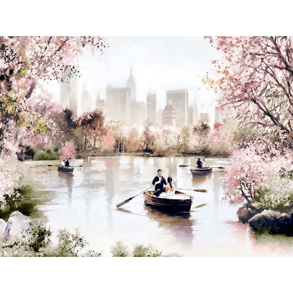 Pittura , 85 x 113 cm Canvas Romantic Lake - Styler