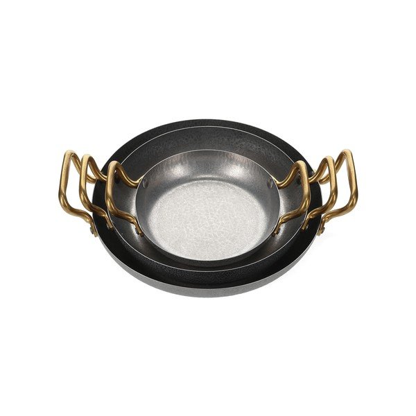 Piatto da portata argentato in metallo ø 24 cm Serve – BonBistro-image-4