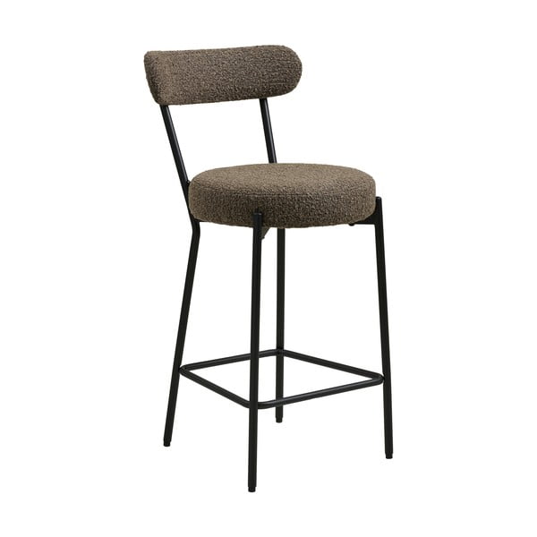 Sgabello da bar marrone imbottito (altezza della seduta 65 cm) Badalona – House Nordic
