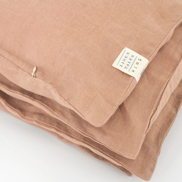 Biancheria da letto arancione per bambini Nature, 100 x 140 cm Cafe Creme - Linen Tales-image-1