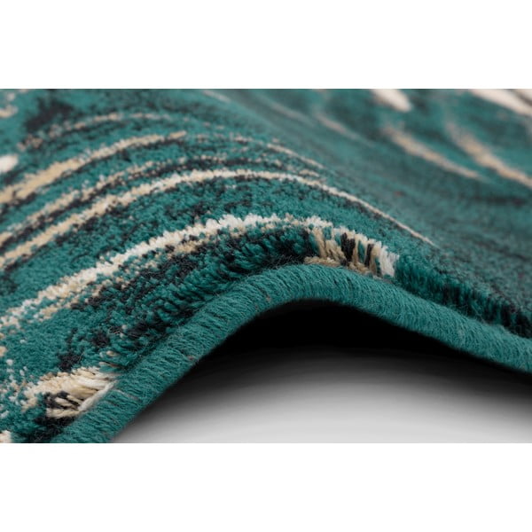 Tappeto in lana color petrolio 133x180 cm Areca - Agnella-image-2