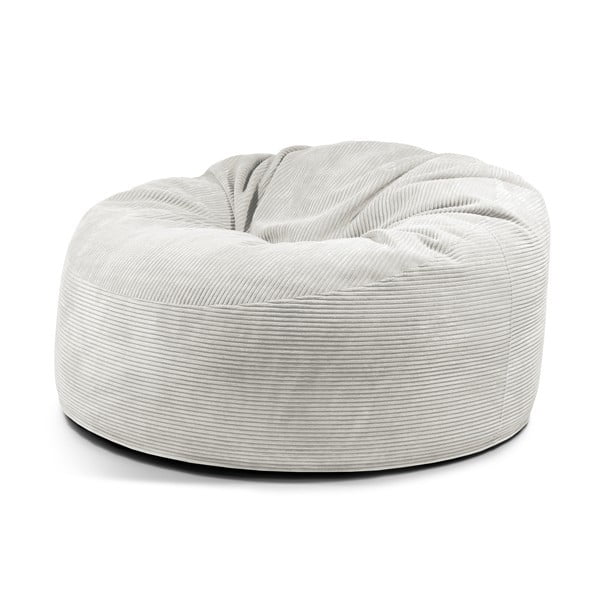 Puof a sacco color crema con rivestimento in velluto a coste Om 135 – SLOWDOWN