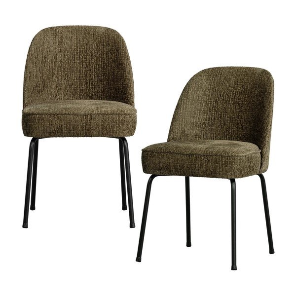Sedie da pranzo in set color kaki in velluto 2 pz Vogue – WOOOD-image-2