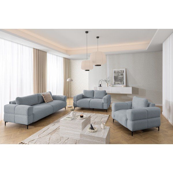 Divano blu polveroso 217 cm Helio – Ropez-image-2