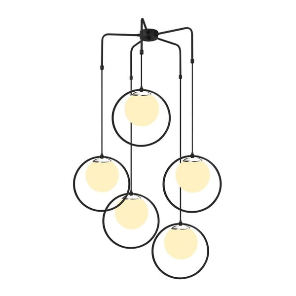 Apparecchio a sospensione in metallo nero Opviq luci Satyros - Opviq lights-image-2