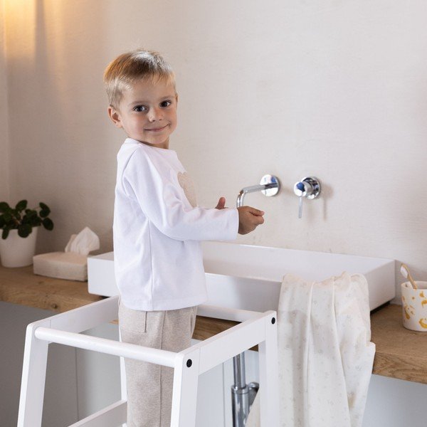 Torre di apprendimento bianca in faggio massiccio Forrest – Vipack-image-4