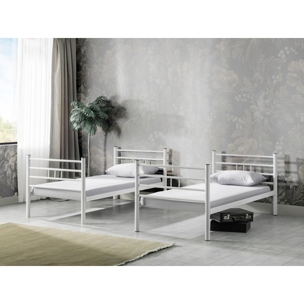 Letto a castello bianco per bambini 90x190 cm R70 - Kalune Design-image-2