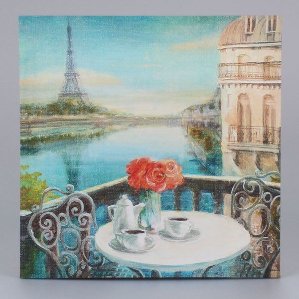 Obraz na plátně Paris Coffee, 38x38 cm