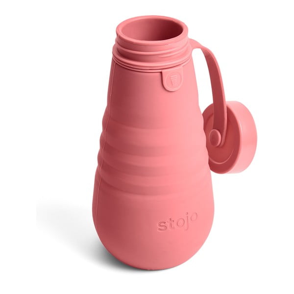 Bottiglia pieghevole arancione e rosa Bottiglia Berry, 590 ml - Stojo-image-3