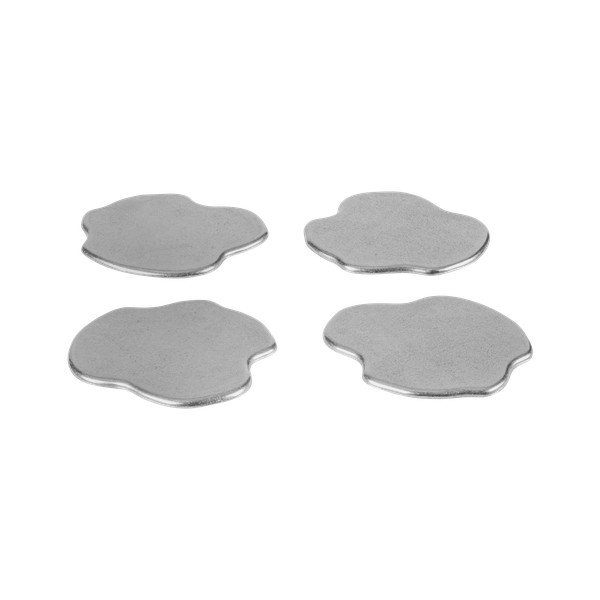 Set di sottobicchieri argentati in metallo 4 pz Plama – noo.ma