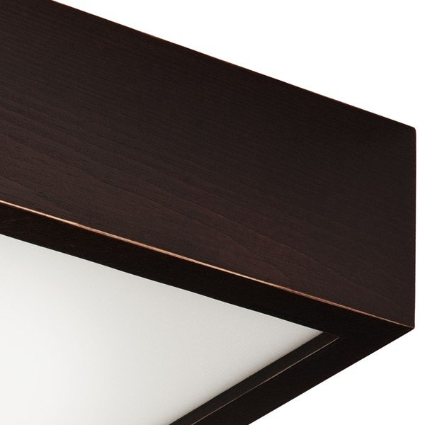 Plafoniera in marrone scuro con paralume in vetro 27,5x27,5 cm Quadro – LAMKUR-image-4