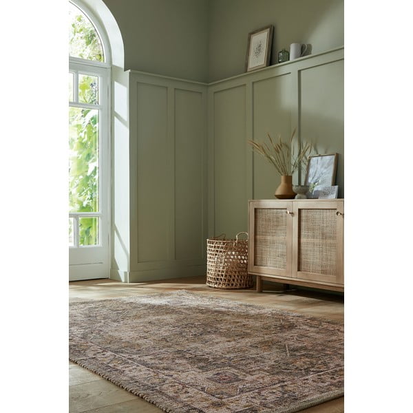 Tappeto color kaki in misto iuta tessuto a mano 120x170 cm Selena Jute Traditional – Flair Rugs-image-1