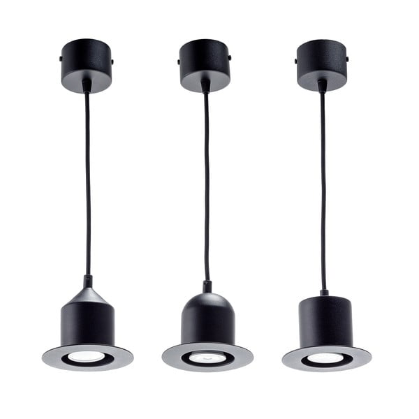 Set di 3 lampade a sospensione nere Hat - EMKO-image-2
