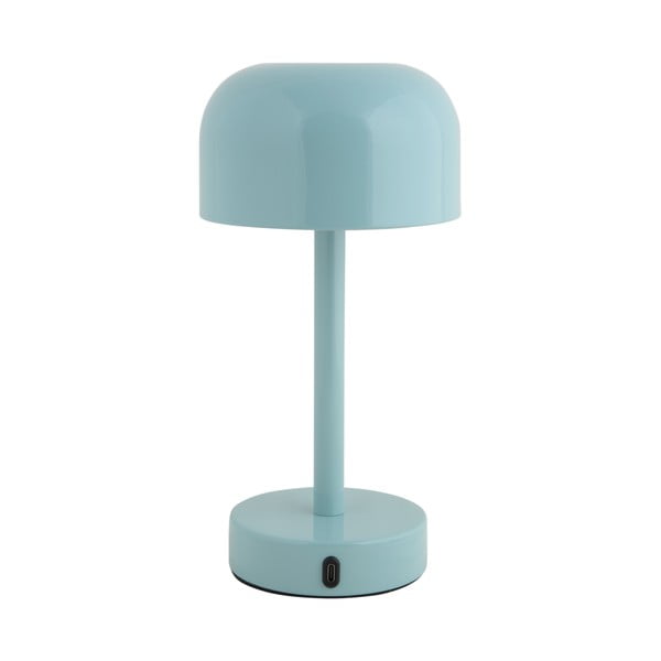 Lampada da tavolo a LED di colore azzurro con paralume in metallo (altezza 24,5 cm) James - Leitmotiv-image-2