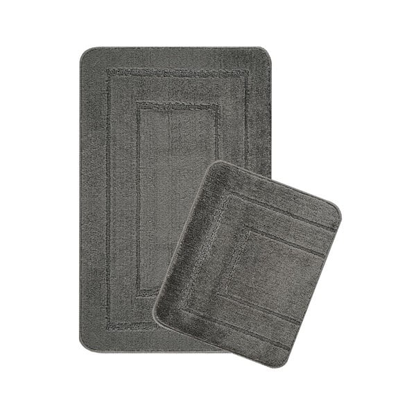 Set di tappetini per il bagno color antracite 2 pz 50x80 cm Cerceve – Foutastic