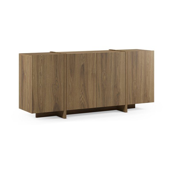 Credenza di colore naturale con effetto rovere 180x79x40 cm Volia – Marckeric