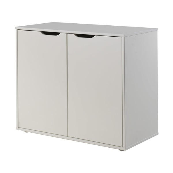 Letto da bambini rialzato bianco in pino massiccio con contenitore con rete inclusa 90x200 cm Scott – Vipack-image-2