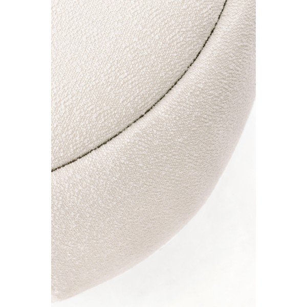 Poggiapiedi color crema con rivestimento in bouclé Irisha – Bizzotto-image-4