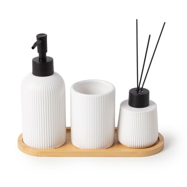 Set di accessori per il bagno bianco in ceramica – Compactor-image-1