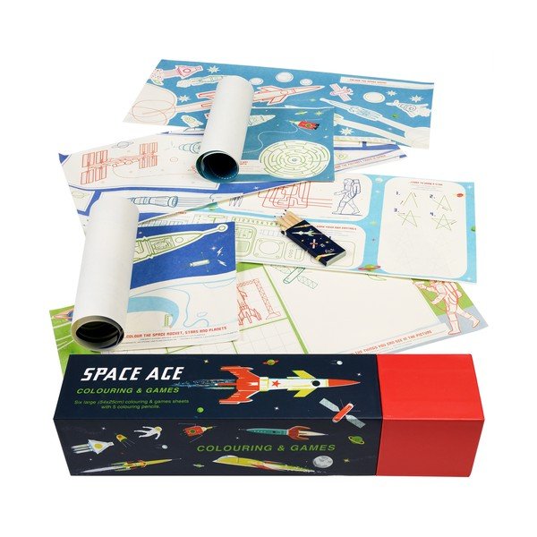 Set creativo per colorare e disegnare Space Age - Rex London-image-2
