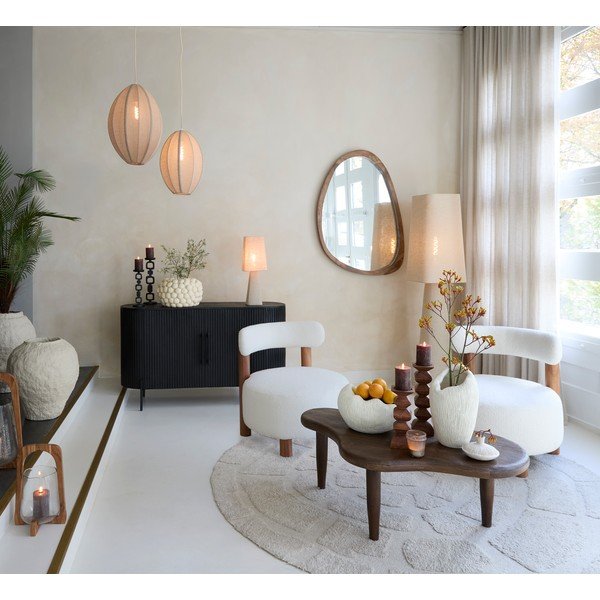 Tavolino da salotto colore naturale scuro in mango massiccio 64x102 cm Canzo – Light & Living-image-2