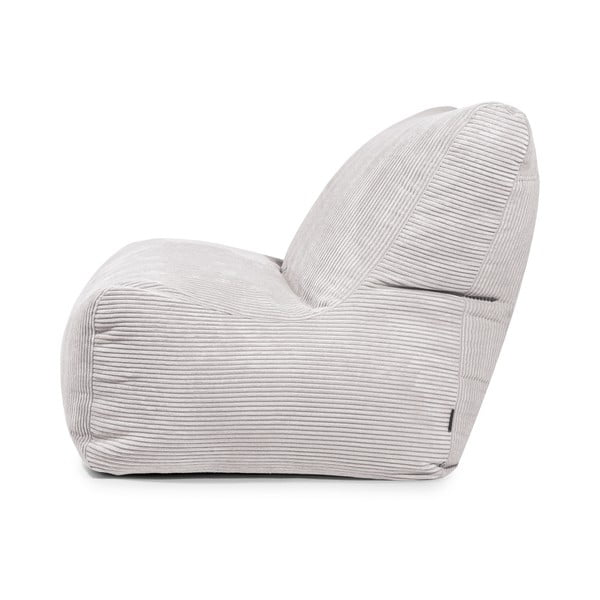 Puof a sacco nero con rivestimento in velluto a coste Seat 100 Lounge – SLOWDOWN-image-3