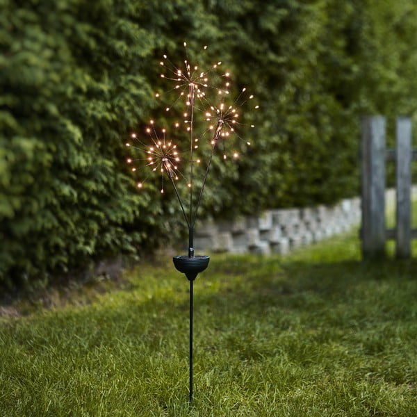 Apparecchio solare a LED per esterni con LED bianchi Triplo, altezza 95 cm Firework - Star Trading