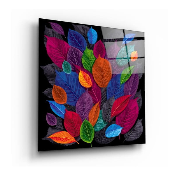 Pittura su vetro , 60 x 60 cm Colored Leaves - Insigne
