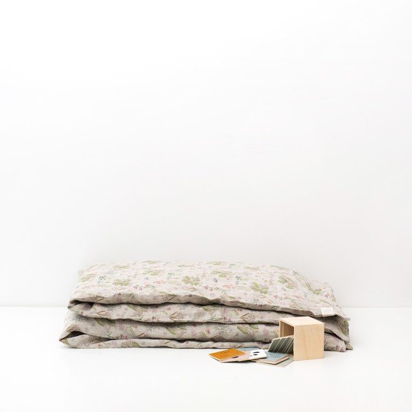 Biancheria da letto per bambini in lino beige, 70 x 100 cm Botany - Linen Tales-image-2