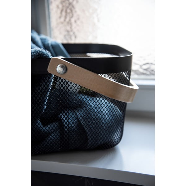 Organizzatore da bagno nero con manico in bambù Bambusa - Wenko-image-3