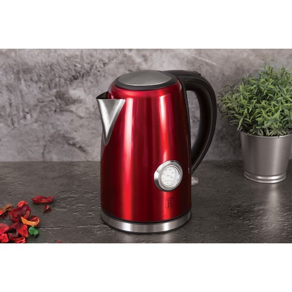 Bollitore rosso 1,7 l Burgundy Metallic Line - BerlingerHaus-image-1