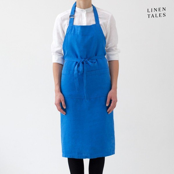 Grembiule in lino French Blue - Linen Tales