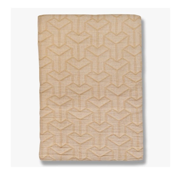 Copriletto beige in cotone riciclato per letto matrimoniale 250x250 cm Trio - Mette Ditmer Denmark