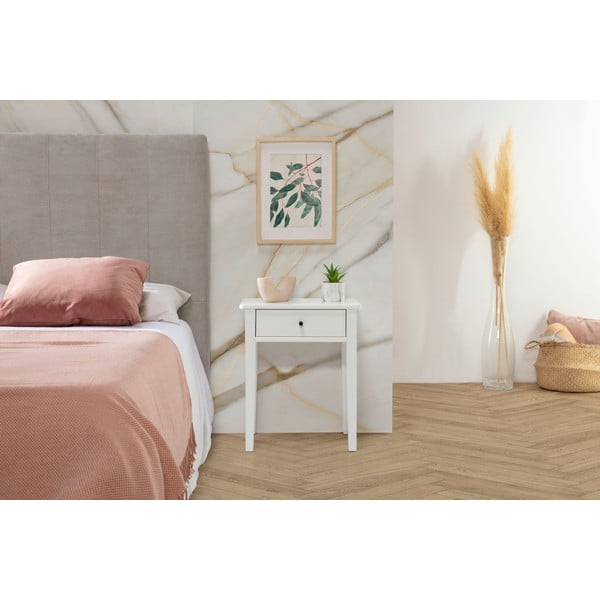 Comodino in legno di pino bianco Bart - Marckeric-image-1