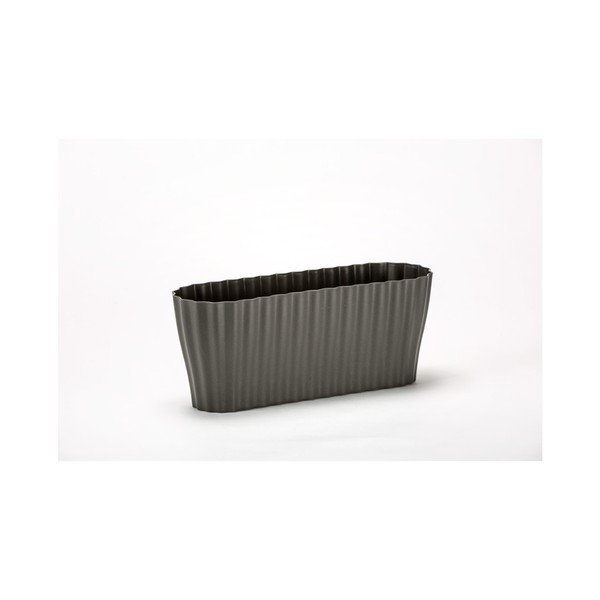 Vaso grigio antracite Tirola, lunghezza 38 cm - Plastia