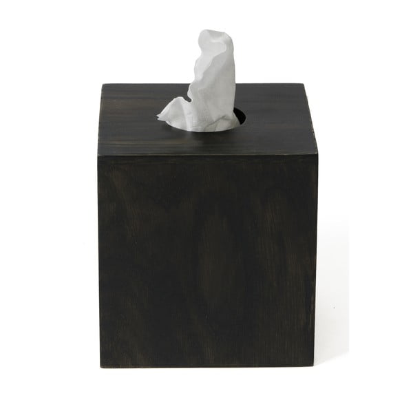 Scatola per fazzoletti in legno di quercia Dark Mezza - Wireworks-image-2